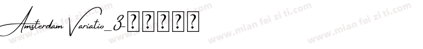 Amsterdam Variatio_3字体转换